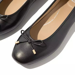 DELICATO  Bow Soft Leather Ballerinas