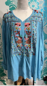 RIVIERA EMBROIDERED TUNIC