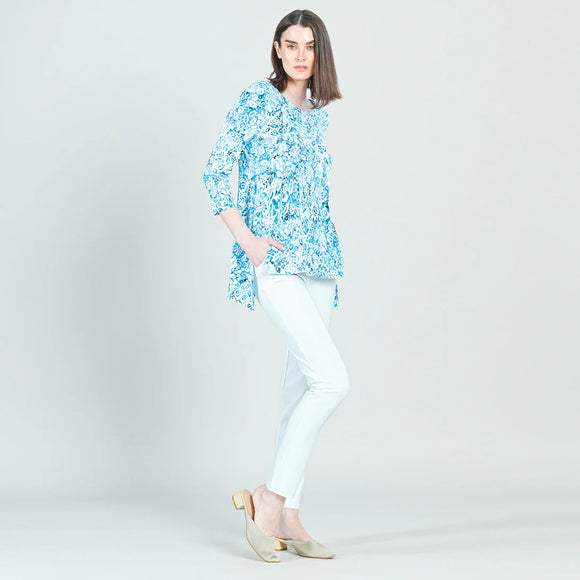 Floral Rain Parachute Hem Tunic