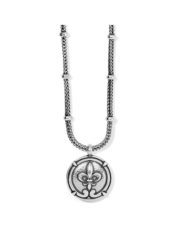 Fleur de Lis Large Coin Necklace