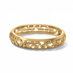 CONTEMPO MED HNGED BANGLE-GOLD