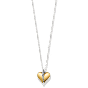 Precious Heart Two Tone Petite Necklace