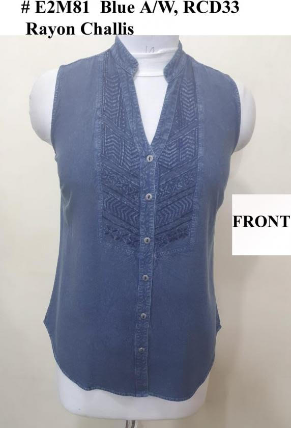 SLEEVELESS EMBROIDERED TOP